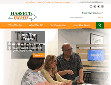 Tablet Screenshot of hassettexpress.com